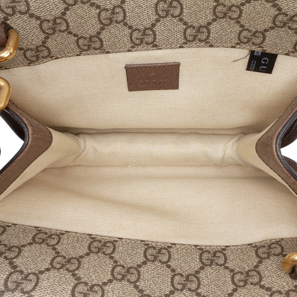 Pre-Loved Gucci Small GG Supreme Web Neo Vintage Double Flap Messenger Bag - Picture 4 of 9